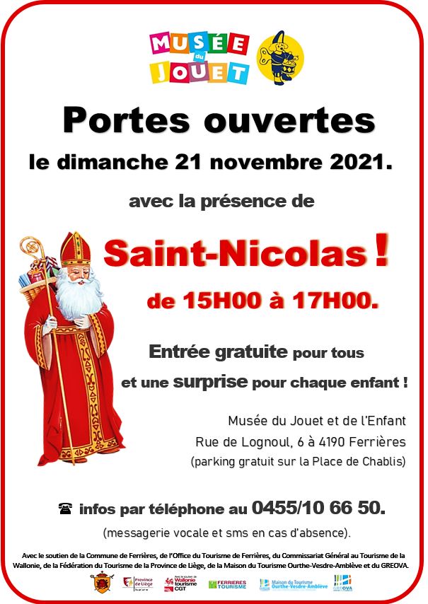 Portes ouvertes avec la présence de Saint-Nicolas!